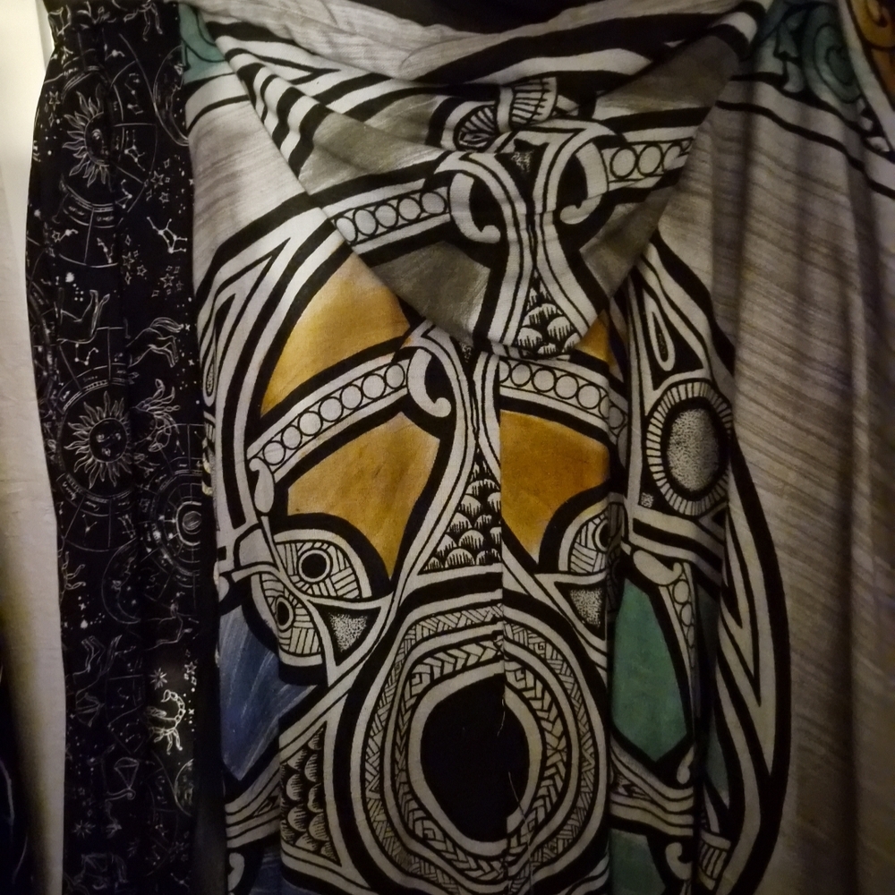 Multicolor Patterned Women's Cloak - image 2